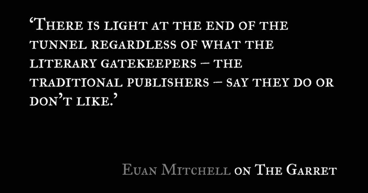 Euan Mitchell spoke to The Garret about self-publishing and indie publishing in Australia. Euan Mitchell spoke to The Garret about self-publishing and indie publishing in Australia.